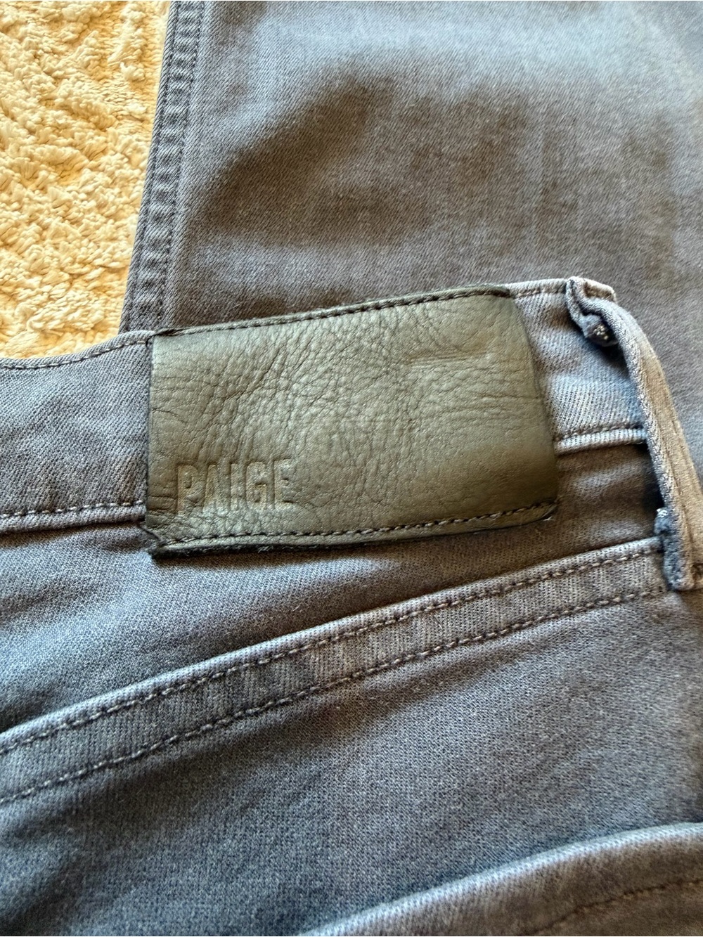 PAIGE Federal Men’s Navy Slim Straight Stretch Jeans Size 31 Premium Denim - Picture 5 of 10